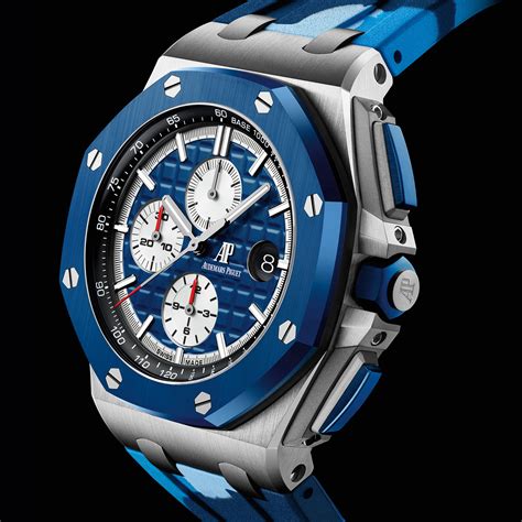 audemars piguet royal oak offshore blue rubber strap|audemars royal oak 44mm strap.